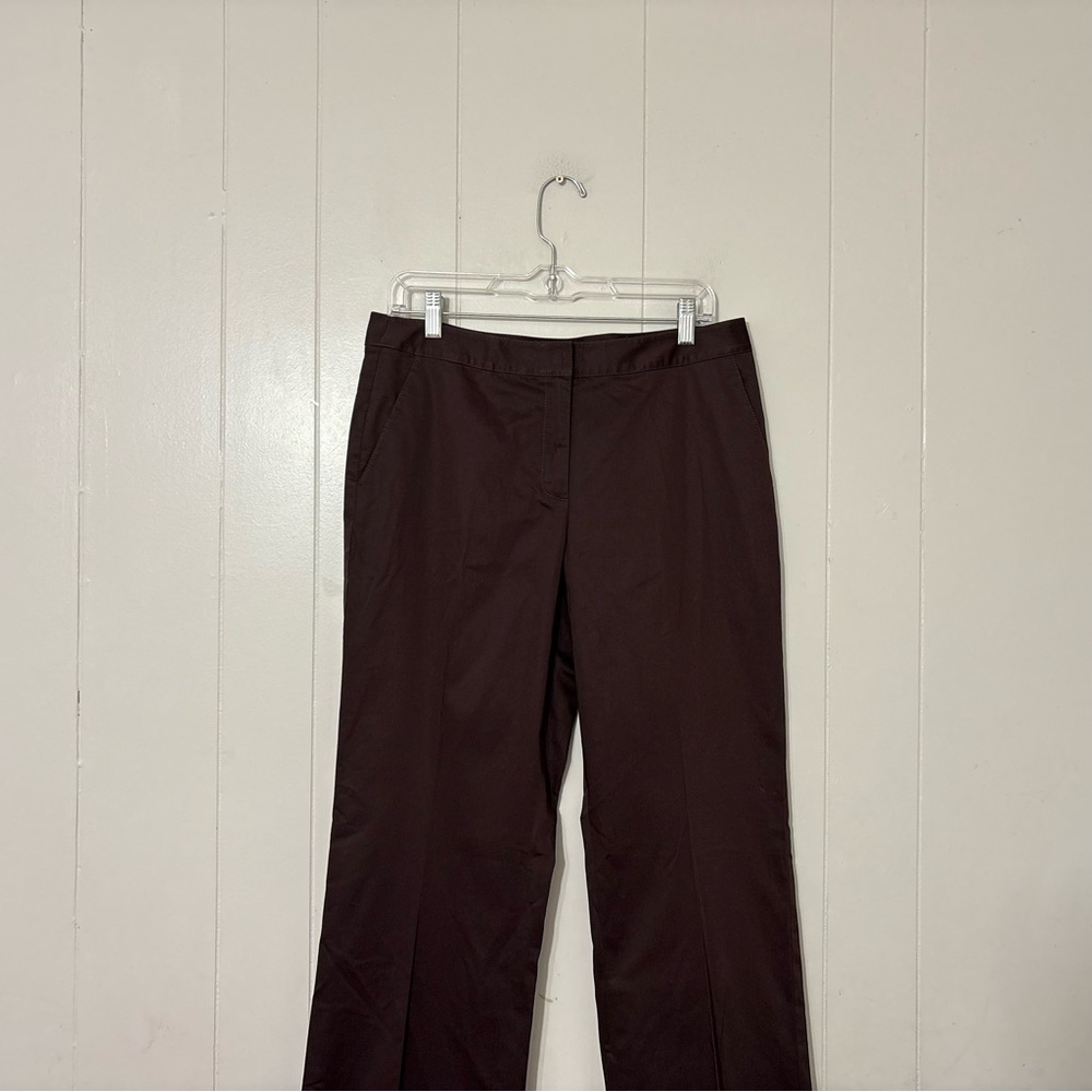 St. John For Neiman Marcus Fudge Brown Cotton Blend Career Pants Size 10 - Picture 5 of 7